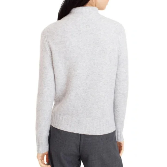 J. Crew Point Sur Gray Mock Neck Merino Wool Alpaca Blend Sweater Womens Size S - Picture 11 of 14